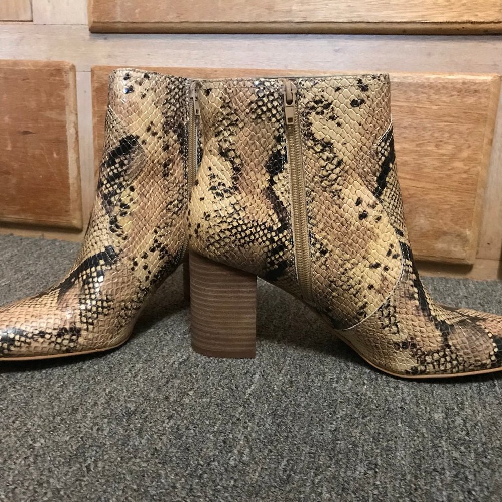 Lucky Brand Snakeskin Leather Booties
